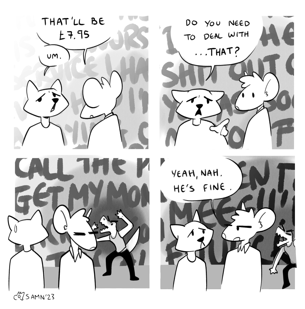 sometimes you just gotta let a customer scream it out. you know, like a toddler. 