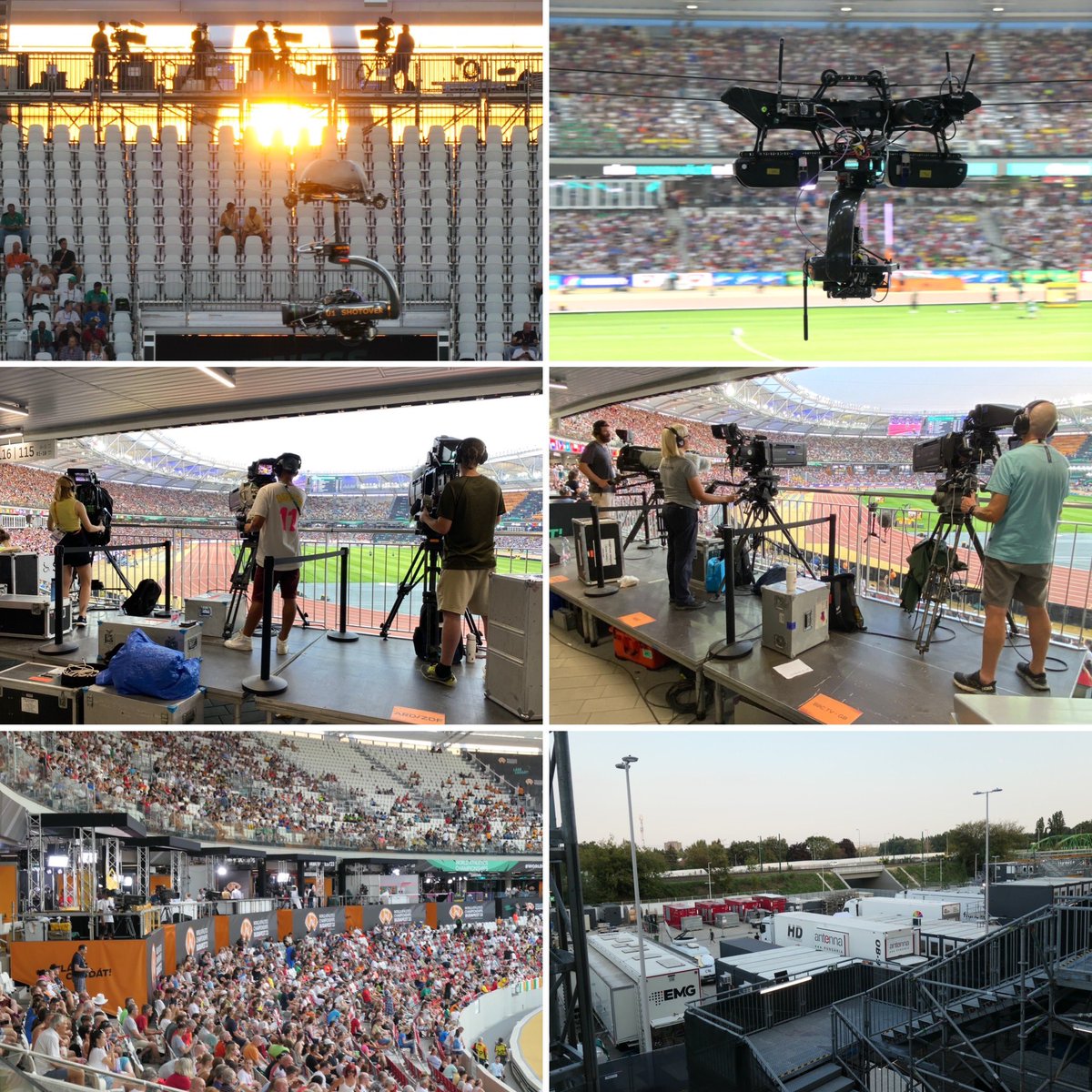 stevechalles's tweet photo. World Athletics in Budapest - #NEP Group OB teams in action for World Athletics Productions supported by @LunaRemote wirecams, @ACSMediaUK railcams, #Motocam motos & buggy - alongside multiple unilateral partners.
Many more 📷 on Insta: @challessteve
#outsidebroadcast https://t.co/mRLsjKzsXK