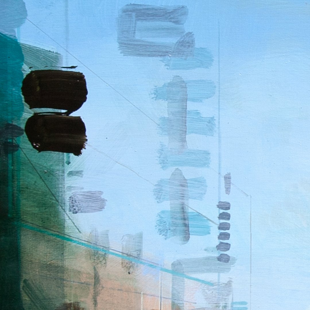 FarrellartVR's tweet image. _SqMile, 2023, Oil and Acrylic on Dibond, 50x70cm. I put in the Cadmium orange today and it really activates the space and surrounding colour.
#art #dibond #acrylicpainting #acrylic #painting #london #urban #architecture #gesturalpainting #spatialgestures #painterlygestures