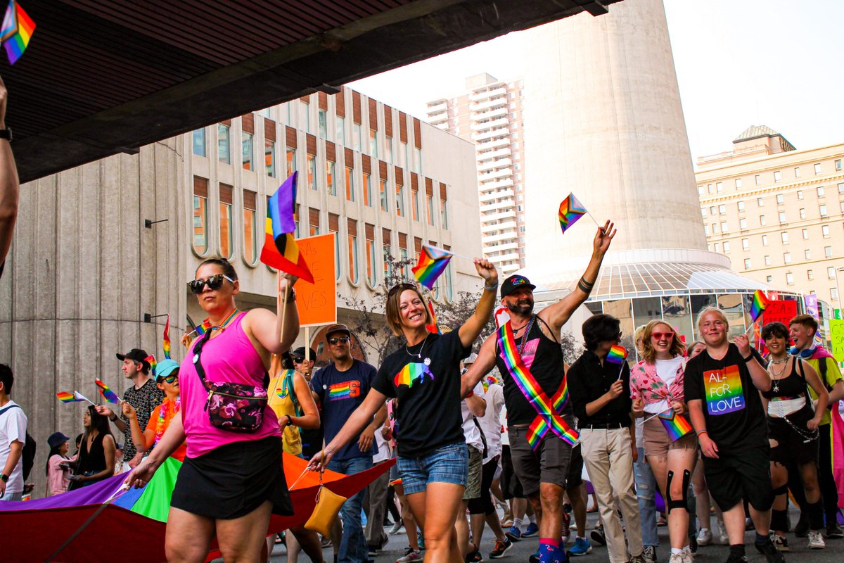 Calgarians are known for being welcoming, inclusive and kind people. This week, the city comes together to celebrate #PrideYYC! ✨Follow @CalgaryPride to learn more about the events planed and the Pride Parade this Sunday, Sep. 3 ➤ calgarypride.ca📸: Bailey Simone.