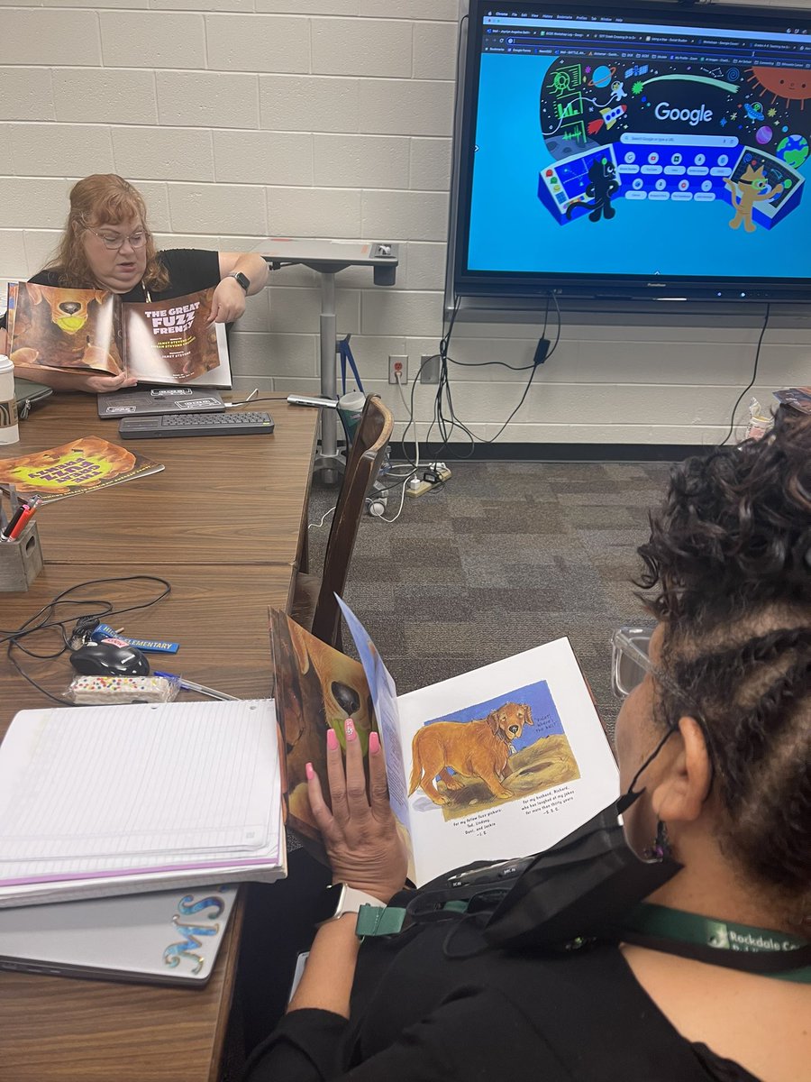 Literacy is everywhere. This group of teachers read The Great Fuzz Frenzy to learn about economics concepts like scarcity. Doesn’t everyone love a read aloud? <a href="/CJHicksElem/">CJ Hicks</a> <a href="/RockdaleSchools/">Rockdale County Public Schools</a> <a href="/Georgiaecon/">GCEE</a>