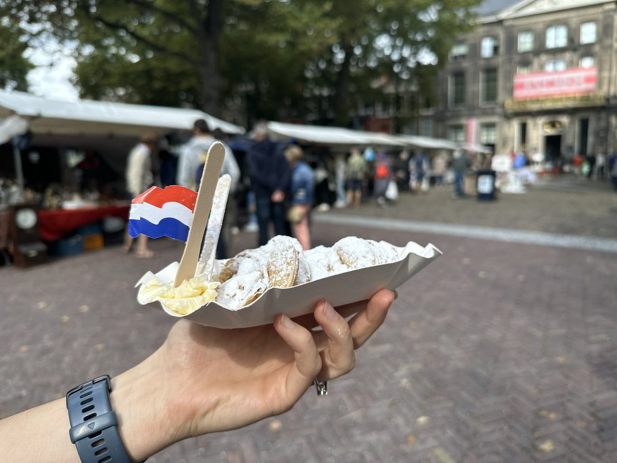 MarcIsTraveling's tweet photo. Day 340: bike/train into The Hague (Peace Palace Museum, Noordeinde Palace, mini pancakes w butter/sugar, pop up antique market, Binnenhof skipping, Haagsche Bos park walk (pet duck toller), C cooks tacos https://t.co/cXZWwpeLD2