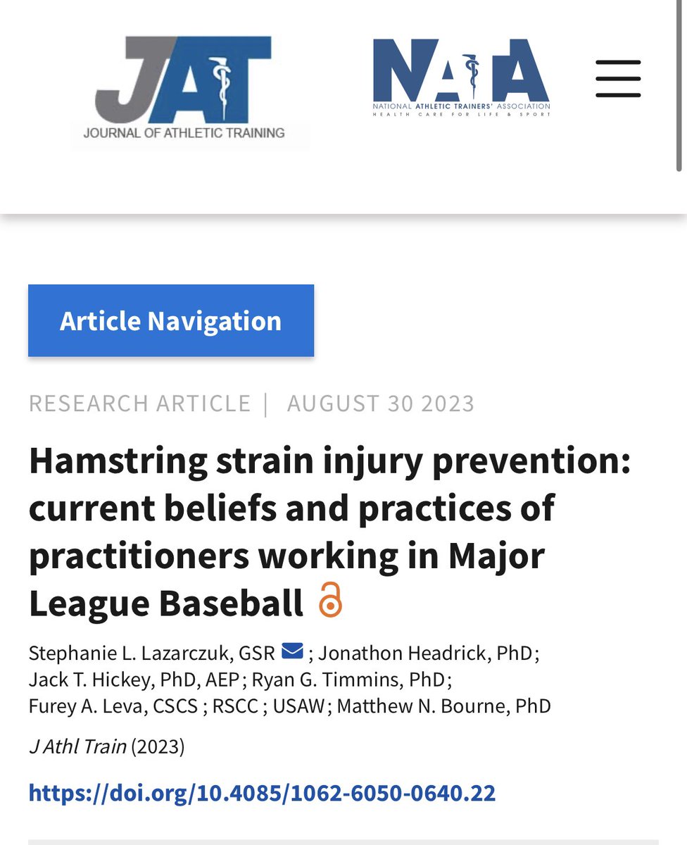 Steph Lazarczuk 🇺🇦 (@stephlaz_) on Twitter photo Remember this poster I presented back in June?
The article is now available online first through <a href="/JAT_NATA/">Journal of Athletic Training</a>. You can find it here: meridian.allenpress.com/jat/article/do…
Co-authors: <a href="/Jon_Headrick/">Jonathon Headrick</a> <a href="/JackHickey89/">Jack Hickey</a> <a href="/ryan_timmins/">Ryan Timmins</a> <a href="/FureyLeva/">Furey Leva</a> <a href="/MBourne5/">Matt Bourne</a> Remember this poster I presented back in June?
The article is now available online first through <a href="/JAT_NATA/">Journal of Athletic Training</a>. You can find it here: meridian.allenpress.com/jat/article/do…
Co-authors: <a href="/Jon_Headrick/">Jonathon Headrick</a> <a href="/JackHickey89/">Jack Hickey</a> <a href="/ryan_timmins/">Ryan Timmins</a> <a href="/FureyLeva/">Furey Leva</a> <a href="/MBourne5/">Matt Bourne</a>