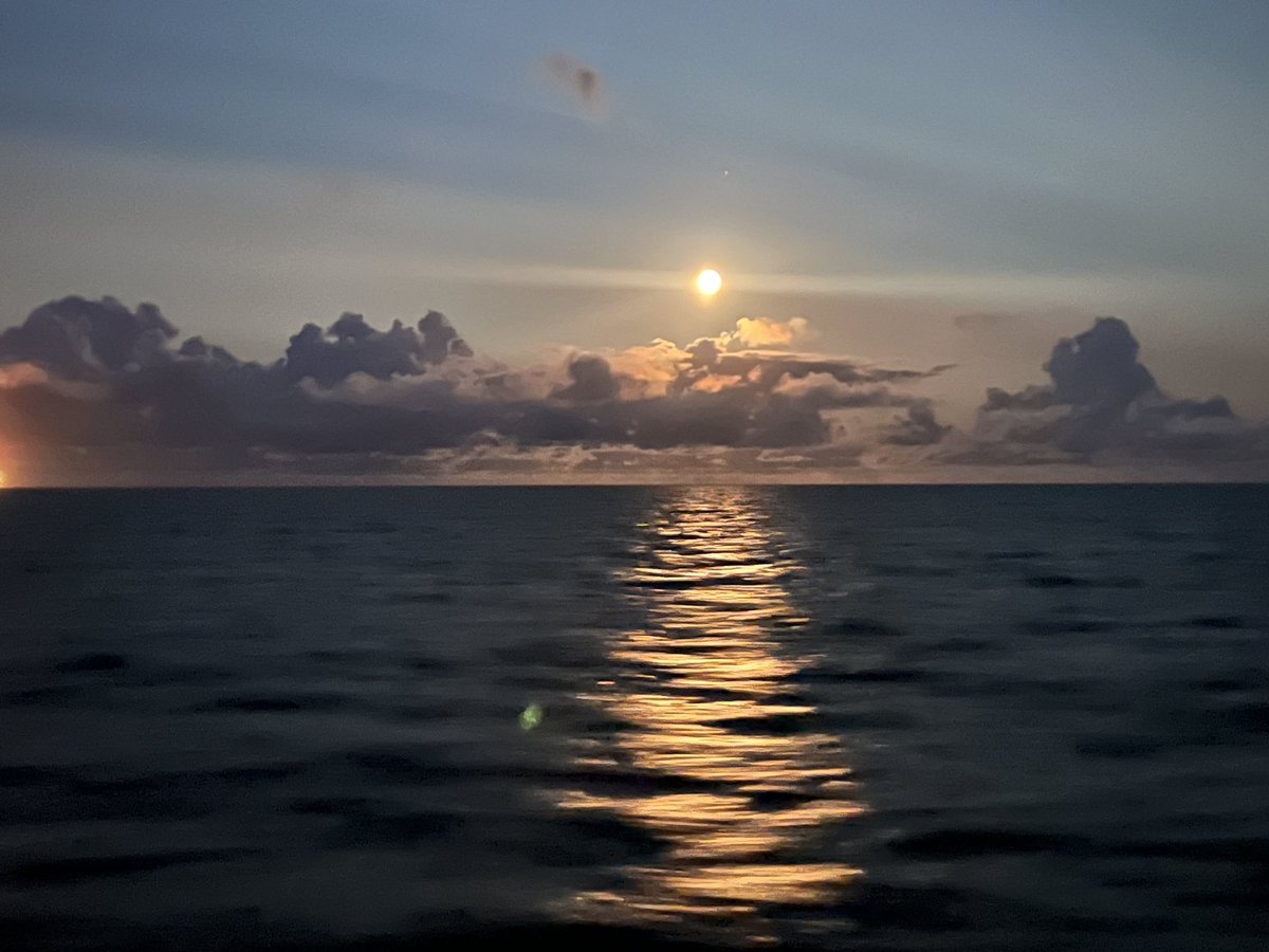 Rare Blue #supermoon over the North sea