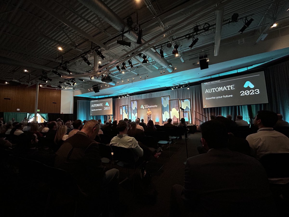 venn_tech's tweet image. “AI will dramatically change the scale of automations.” Exciting opening keynote session at #WorkatoAutomate! Vijay Tella, CEO of Workato, shared insights on the powerful combination of AI and automation in revolutionizing business processes. 
#AI #Automation