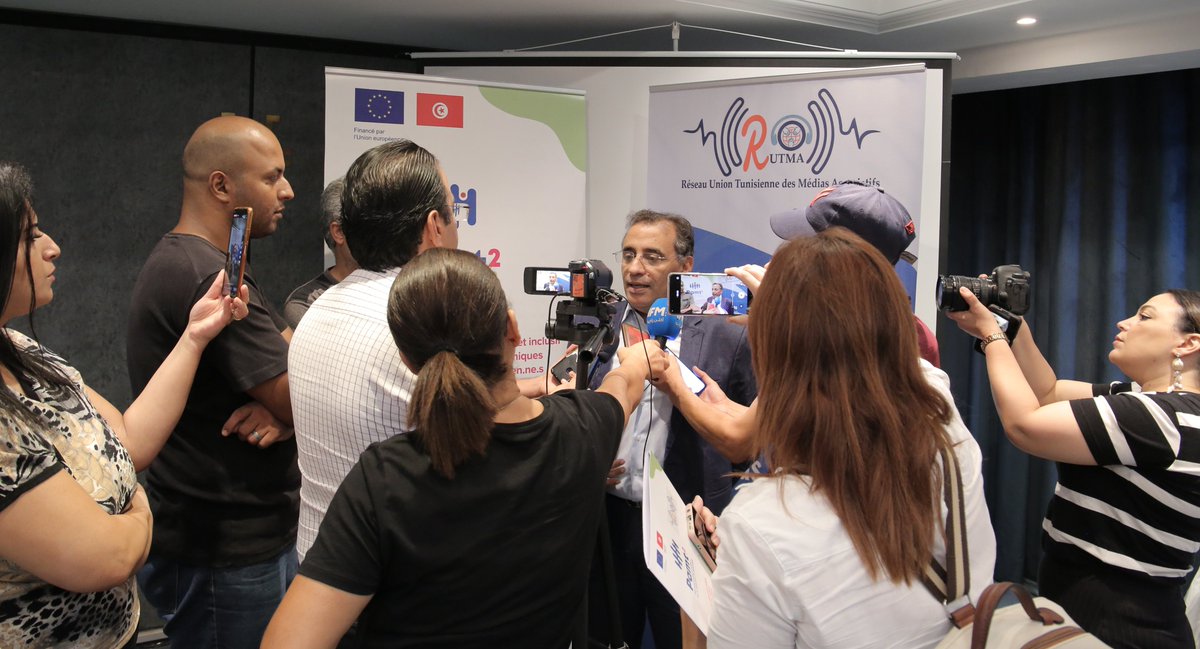 pamt2ue's tweet photo. L’Union Tunisienne des médias associatifs a organisé, avec l’appui du #PAMT2 un café Talk sous le thème : "Opportunités et solutions économiques pour les associations de média" .
#pamt2ue #EUinTunisia @CFImedias @ThomsonMediaDE https://t.co/mm7oiy430q