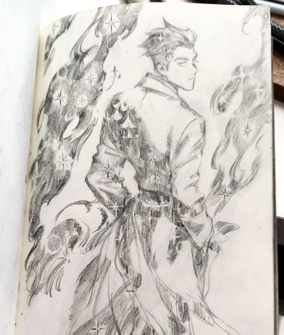 sifting thru an old sketchbook and found my OC being hot for no reason thanks 