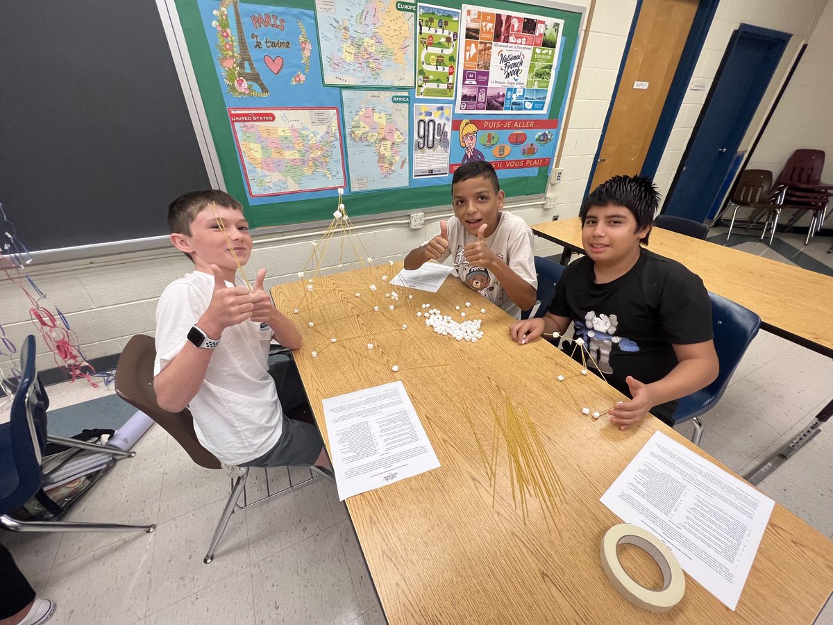 Today’s ⁦spaghetti & marshmallow structure challenge winners! We definitely have some future architects at ⁦@gildersleevems⁩ #NNPSproud #SkysTheLimit ⁦@noel4_roland⁩ ⁦@crbacote⁩ ⁦@nnschools⁩