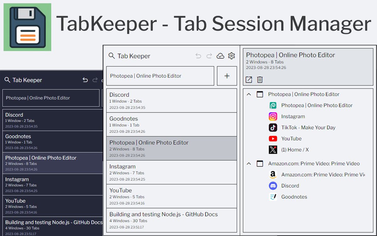 jgeorge____'s tweet photo. Built my own tab manager for Chrome 😁 (works on Edge too)! 💾🔄

Need help decluttering and syncing tabs across devices? Give it a whirl and tell me what you think! 🚀

https://t.co/zkfRtjX3MW https://t.co/LFEbnYNGV1