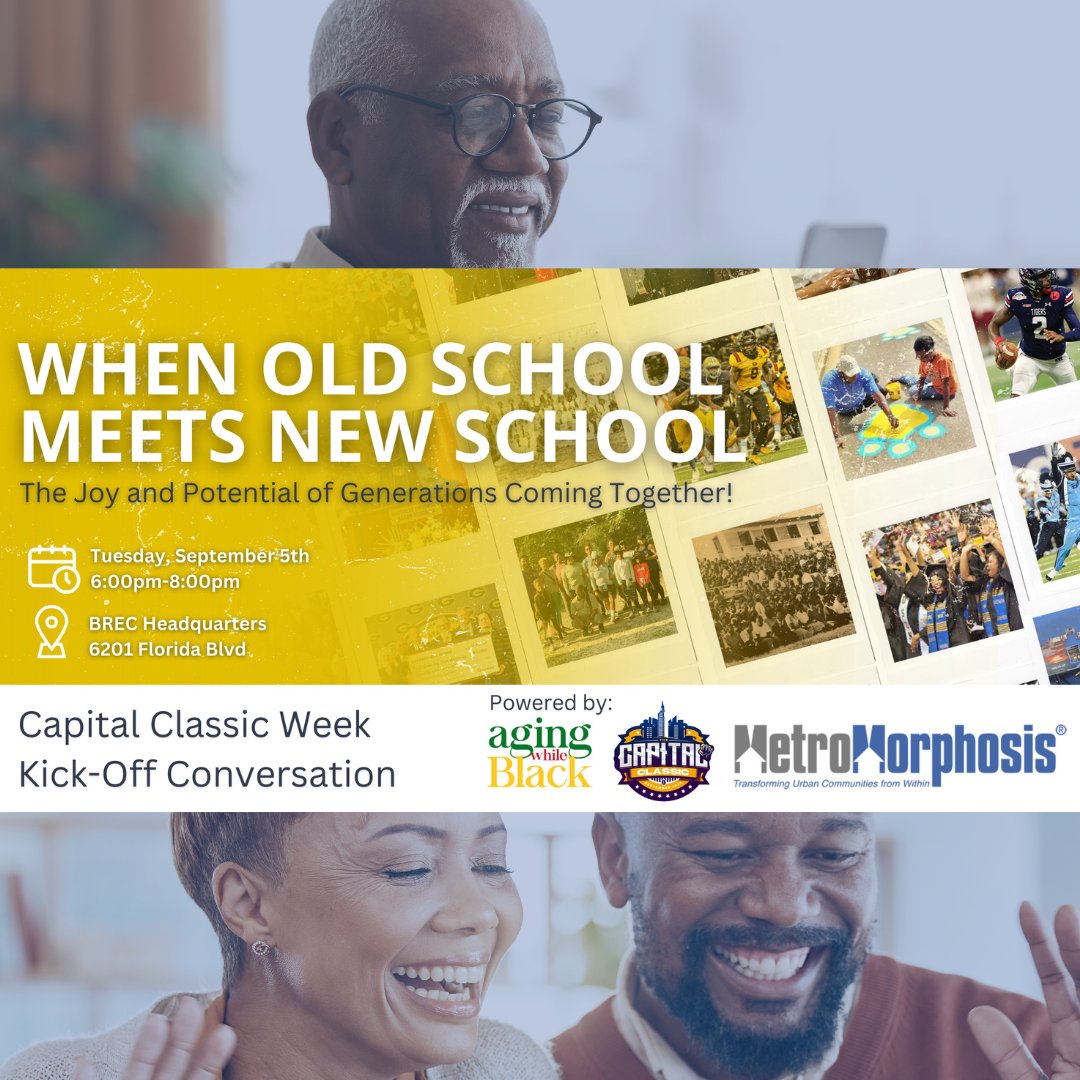 Capital Classic kicks-off with When Old School Meets New School a conversation exploring the joy and potential of generations coming together.
Go beyond imagining  and work to build the community you want to see with the people who live in it with you!

#TransformingCommunities