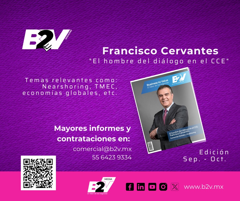 B2VMX's tweet photo. #EDICIÓNDIGITAL | El equipo de B2V Business to Value presenta la segunda edición de B2V Magazine, una nueva editorial que busca destacar el valor humano en el mundo de los negocios.
Francisco Cervantes
"El Hombre del Dialogo en el CCE"
#nearshoring #TMEC #economiaglobal  #B2V https://t.co/xT9IHeaADw