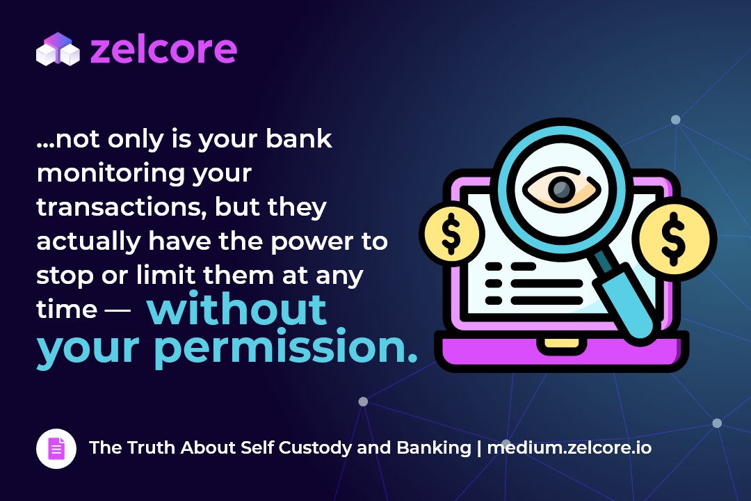 zelcore_io's tweet photo. The only way to have real custody over your assets is through DeFi, powered by blockchain.
Traditional banking is NOT it. How much longer until we convince the masses?
#SimplifyDeFi #BeYourOwnBank #SelfCustody #NonCustodialWallet #Zelcore
https://t.co/TNLmDCBNqL https://t.co/qTMyMFdjfG
