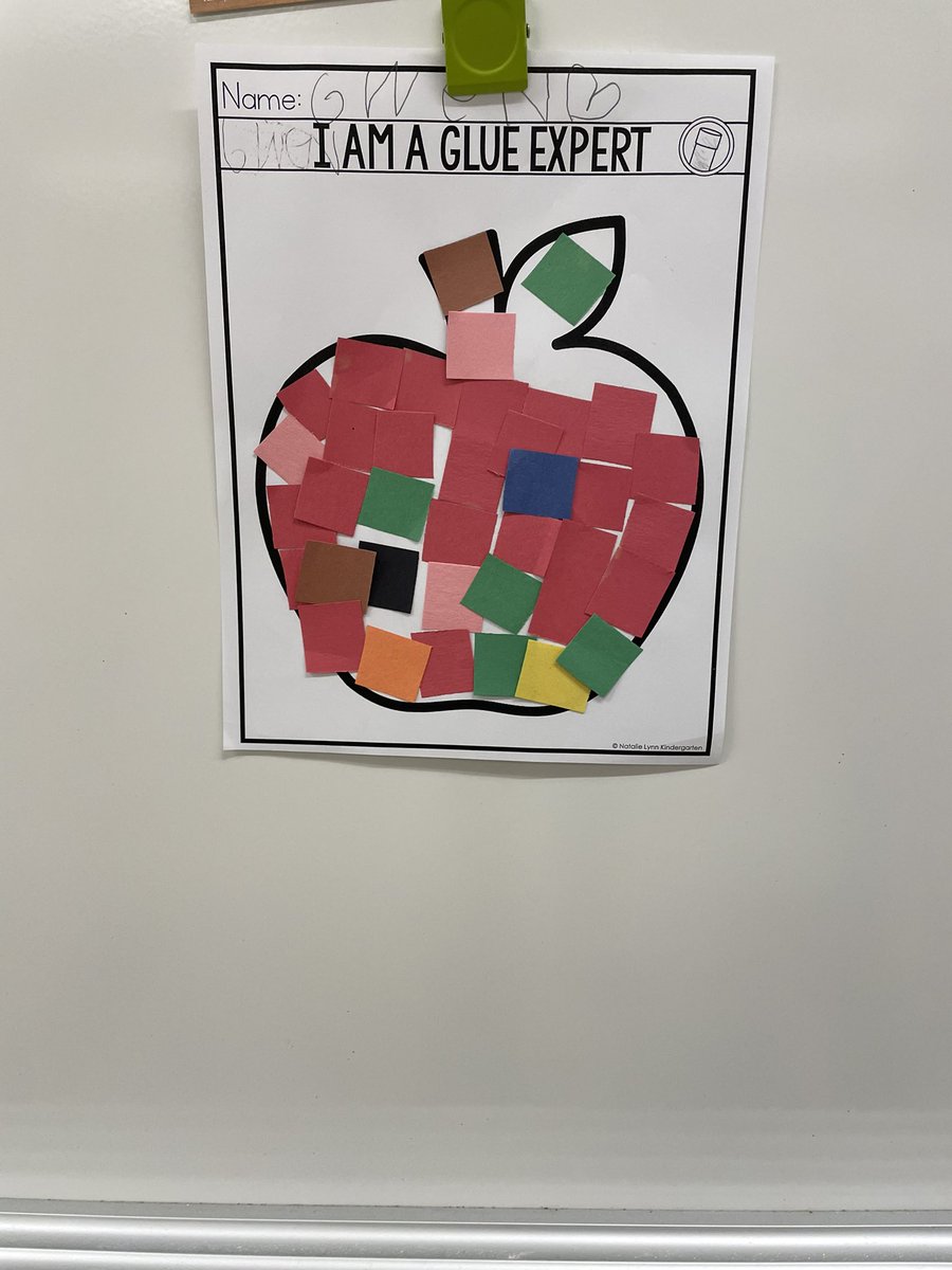 Kindergish's tweet photo. We are glue stick experts! #WES #kinder https://t.co/LpcKQb3CZi