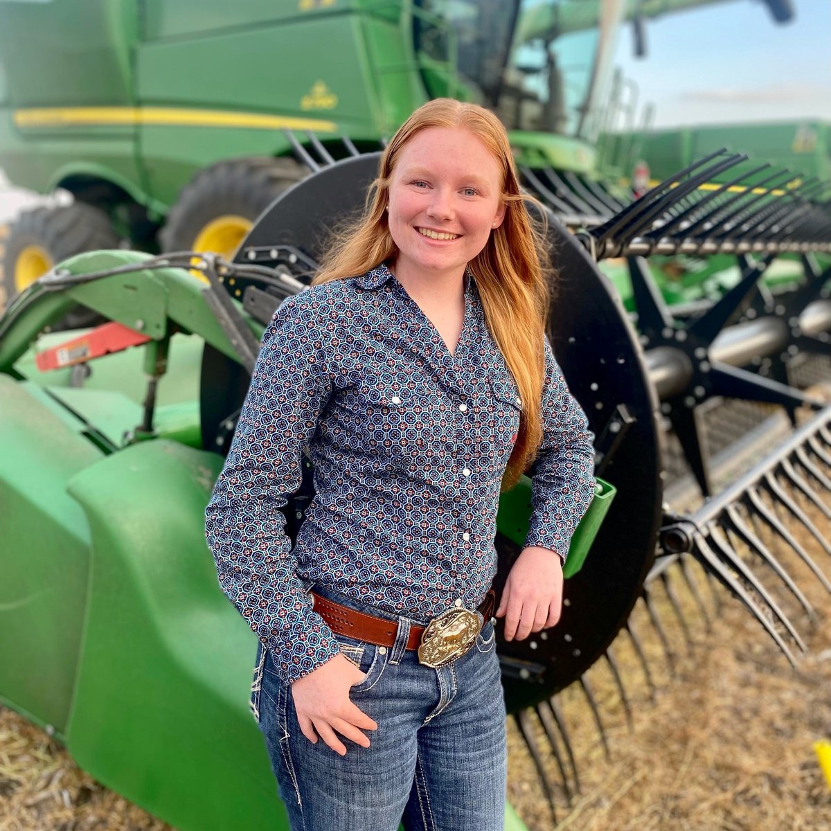 Chloe Pyke of Wolfe Island is an #OVSGA Scholarship 2023 recipient in the Agriculture Management Program at Olds College ... passionate about crops, livestock and all things agriculture, she's driving equipment this summer on a large Saskatchewan crop farm! Congratulations Chloe!