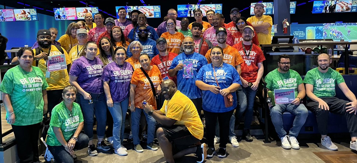 #BerryCenter staff Retreat kicked off our new year. Day started team building by bowling &amp; having fun in an arcade. Afternoon included tips to build conflict skills, Pump Act, sensitivity training and awarding “Berry Good” tokens for superior customer service. A Berry good day.