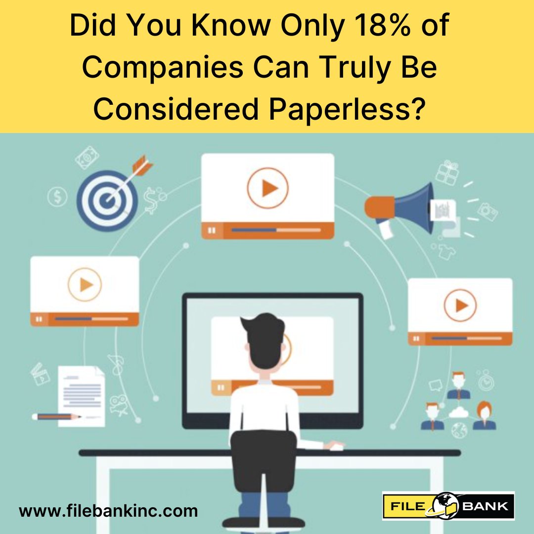 FileBankInc's tweet image. Find out more about going paper with Going Paperless: A Journey Worth Taking at
tinyurl.com/2mmuu629

And, contact FileBank for a free assessment. #SaveWhatMatters #GoPaperless #FileBankInc