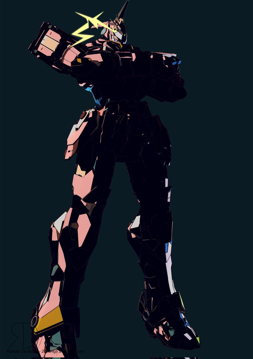 RomainDenadai's tweet image. &quot;Zoku Super mecha&quot; 
#mechdesign #mech #anime #blender #NPR #3dart #3DCG #3dmodeling #3Dプリンター