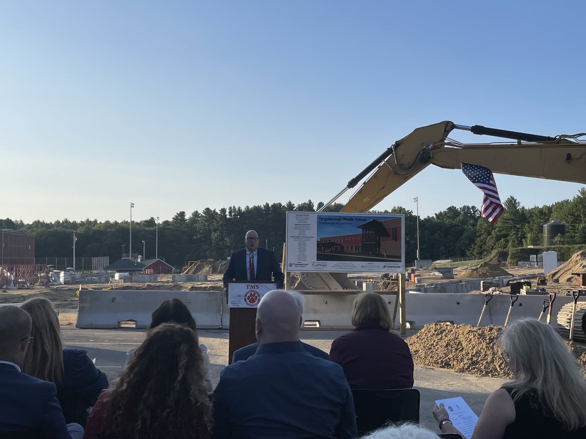 ⁦<a href="/TyngsboroughPS/">Tyngsborough Public Schools</a>⁩ Dr. Flanagan provides his remarks at the groundbreaking of the new ⁦<a href="/TyngsboroughMA/">Tyngsborough, MA</a>⁩ Middle School