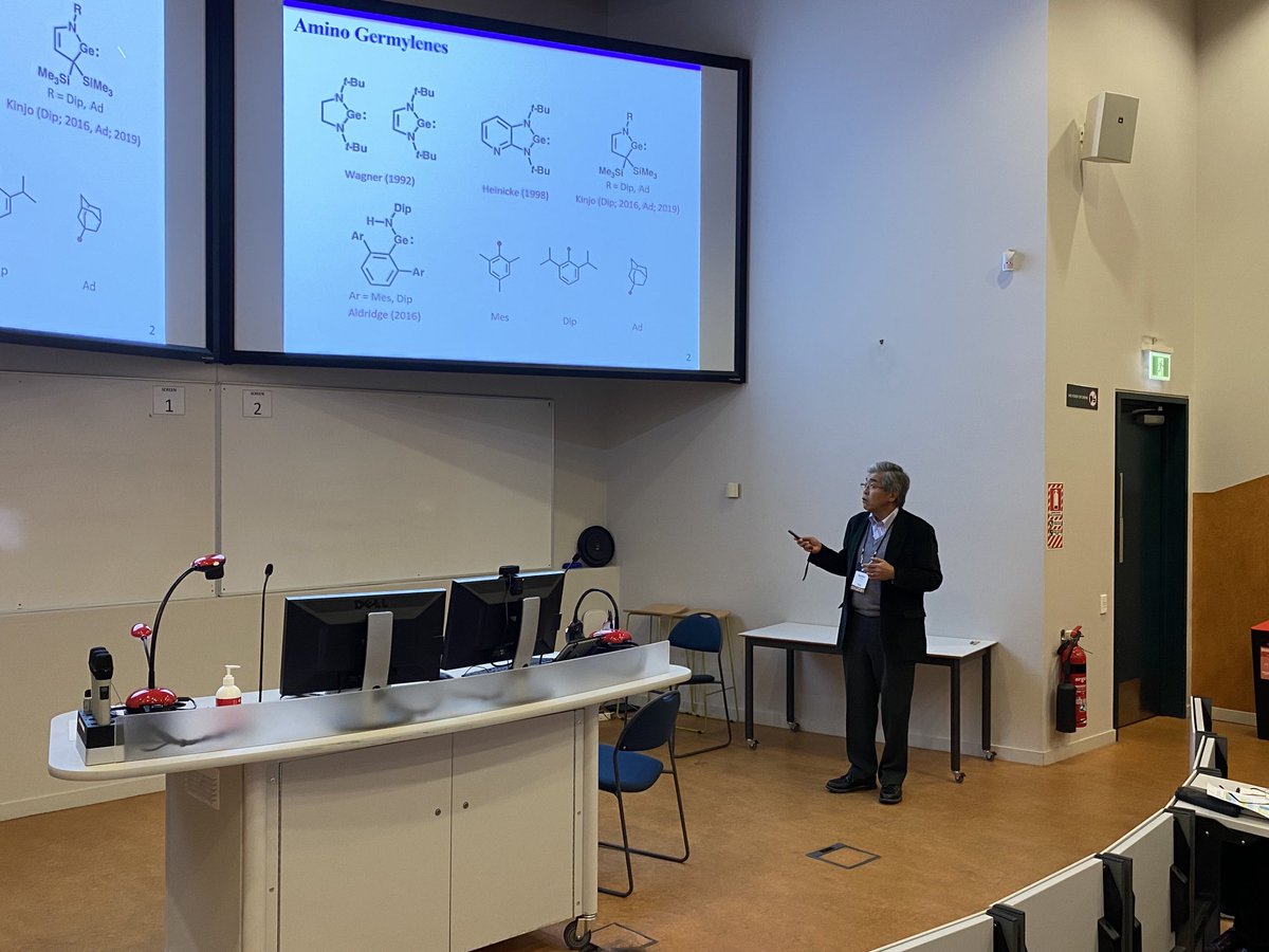 17Gtl's tweet photo. Next up we have Norihiro Tokitoh presenting his group’s systematic studies on heavy germaneamides. #GTL17 https://t.co/vmMI02HH6Z
