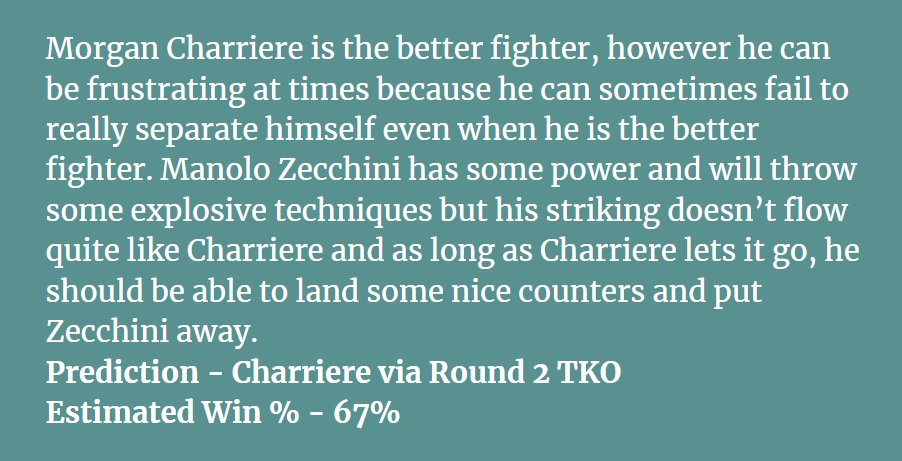 TrobsFightPicks's tweet photo. Morgan Charriere (-340) vs. Manolo Zechinni (+270)
#UFCParis2 https://t.co/exH10iXhlG