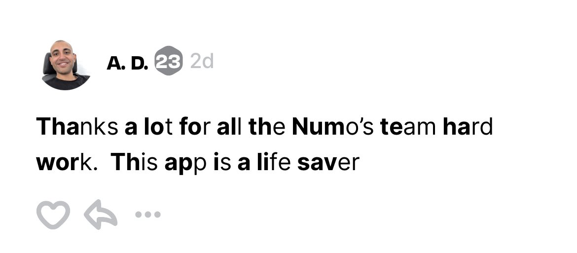It’s an amazing feeling when you are building something that people use daily and pay for

This user complicated 1257 tasks in Numo, got a 25d streak and 23 level🤯😮