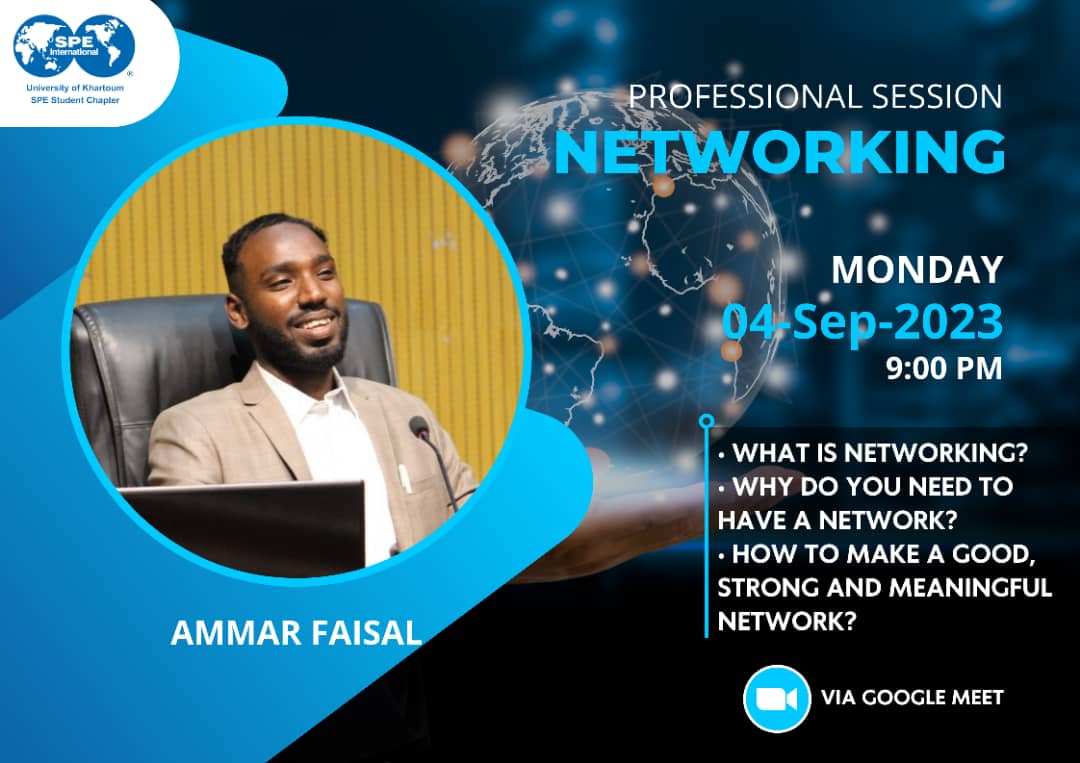 SPEUofKChapter's tweet photo. عدنا إليكم مرةً أخرى بحدثٍ شيق.🔥
(شبكة العلاقات Networking) 
انطلاقاً من حيث العلاقات كل شيء، وإذ كونها لها ذات الأهمية  في حياتنا المهنية كما في حياتنا الشخصية سنتناول في هذا الحدث ما هي شبكة العلاقات؟

لحضور الورشة يرجى الانضمام عبر الرابط:
https://t.co/fbcpdKPkDk
1/5 https://t.co/knWmdn8ckE