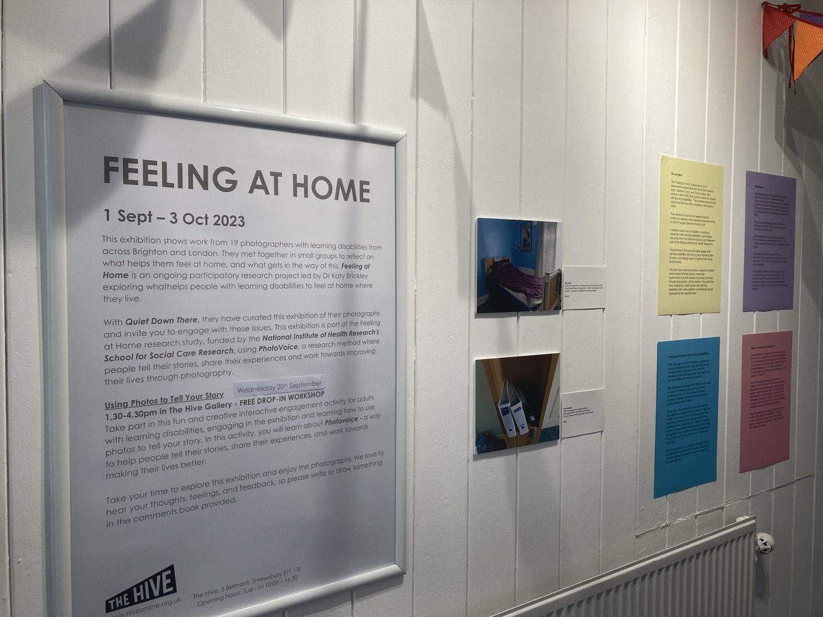 ResearchingHome's tweet image. Our Feeling at Home exhibition opens on the 1st September at the wonderful @HiveShrewsbury. 

Come along to see images by photographers with learning disabilities sharing their perspectives on home life in shared homes. 

#DisabilityArts #SocialCare #SupportedLiving #Shropshire