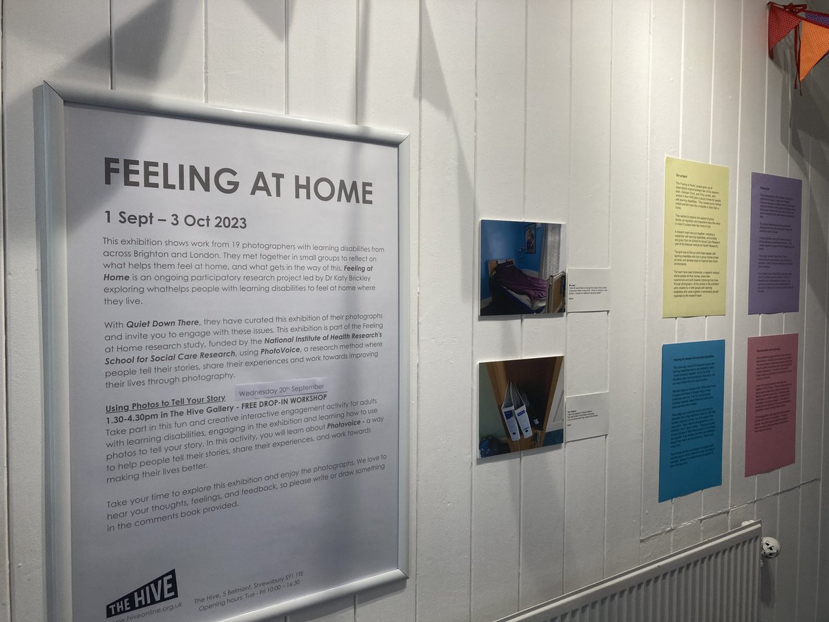 Our Feeling at Home exhibition opens on the 1st September at the wonderful @HiveShrewsbury. 

Come along to see images by photographers with learning disabilities sharing their perspectives on home life in shared homes. 

#DisabilityArts #SocialCare #SupportedLiving #Shropshire