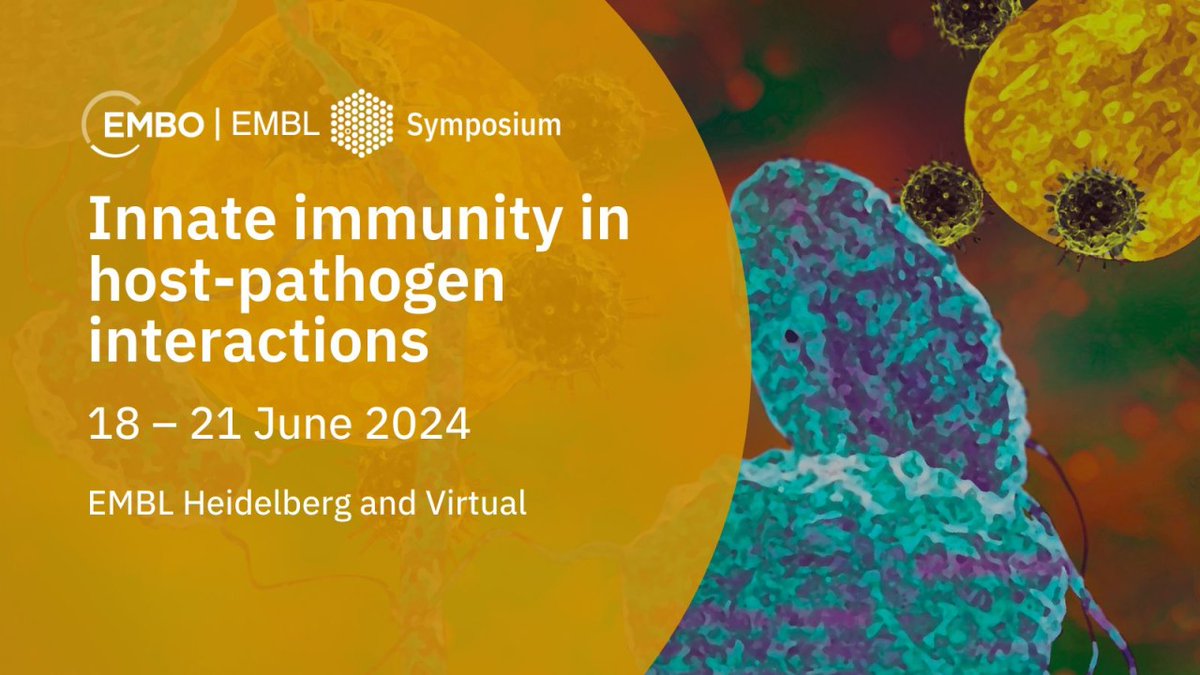 EMBL Events (@emblevents) on Twitter photo Join #EESImmunity, which will bring together microbiologists and immunologists to obtain a global view of host-pathogen interactions in plants and animals 🦠    
👩🏻💻s.embl.org/ees24-08
🖊️Abstract deadline: 26 Mar
📅18 – 21 Jun
🗺️EMBL Heidelberg & Virtual Join #EESImmunity, which will bring together microbiologists and immunologists to obtain a global view of host-pathogen interactions in plants and animals 🦠    
👩🏻💻s.embl.org/ees24-08
🖊️Abstract deadline: 26 Mar
📅18 – 21 Jun
🗺️EMBL Heidelberg & Virtual