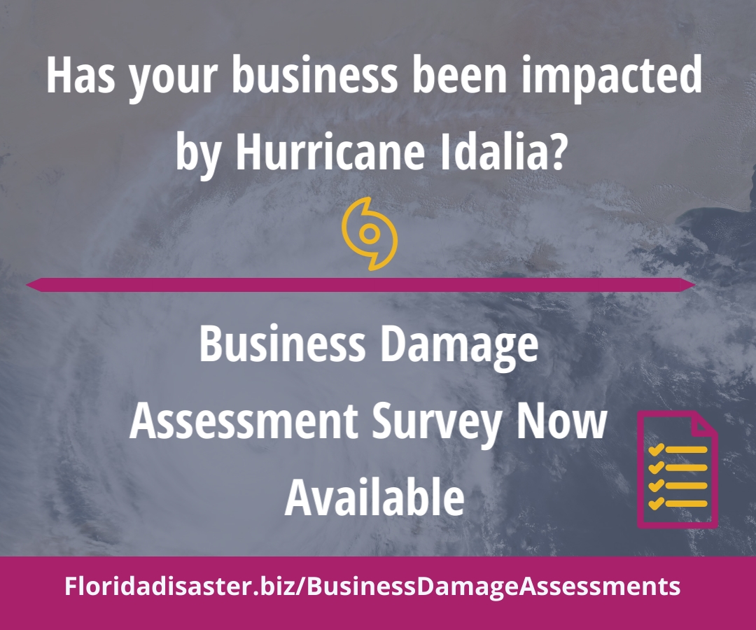 Today, FloridaCommerce and the State Emergency Response Team (SERT) activated the Business Damage Assessment Survey at floridadisaster.biz/BusinessDamage… Please take the survey to expedite Hurricane Idalia recovery efforts by gathering data and assessing the needs of affected businesses.