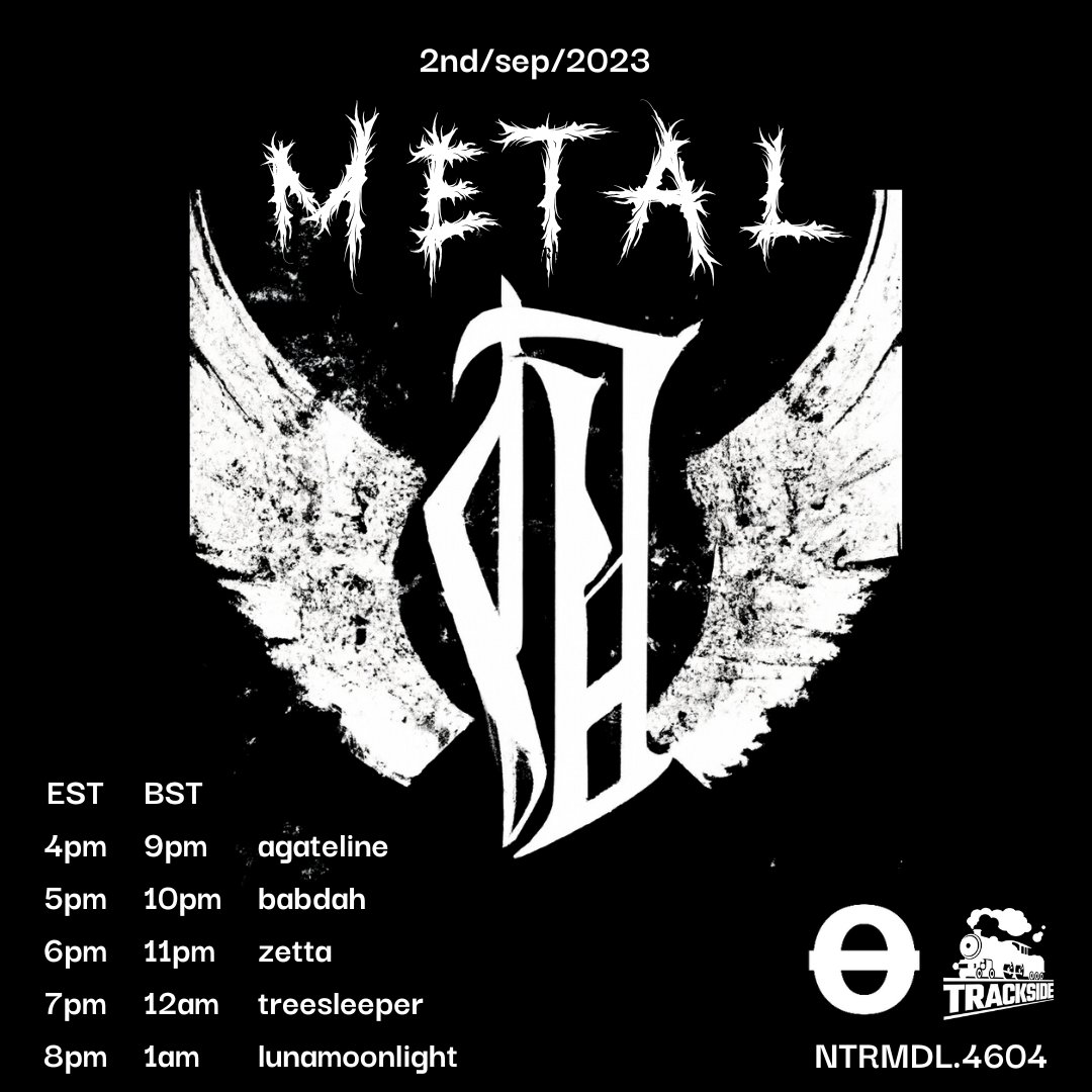 We're going a bit off the twisted end of the rails this weekend with some METAL at Trackside! Every body is welcome. 🤘
