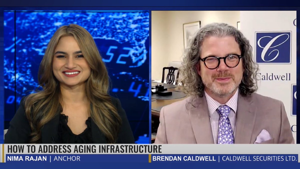 CSL_Invest's tweet image. August 28, 2023, Brendan Caldwell, Director, Caldwell Securities Ltd., appeared on @TheNewsForum
with @nima_rajan.

Topic: Addressing Aging Infrastructure &amp;amp; An Electric-Based Future

Watch here: youtu.be/cOWWc7UvU0w

#InfrastructureSpending #AgingInfrastructure #Canada #PWR