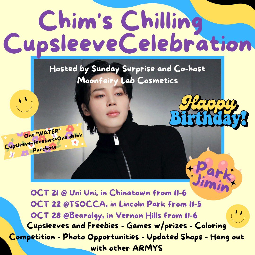 Chimmybabymama's tweet photo. I CAN’T BELIEVE I FORGOT TO TELL YOU TWITTER ARMY😵
The fall is peaking her head,I can’t wait to bask in her chilly beauty. To celebrate her and our Mochi I will be having a cupsleeve event for PARK JIMIN!!!💛🖤💙
Can’t wait to see you cuties there😛 https://t.co/Znsn3NYDrn
