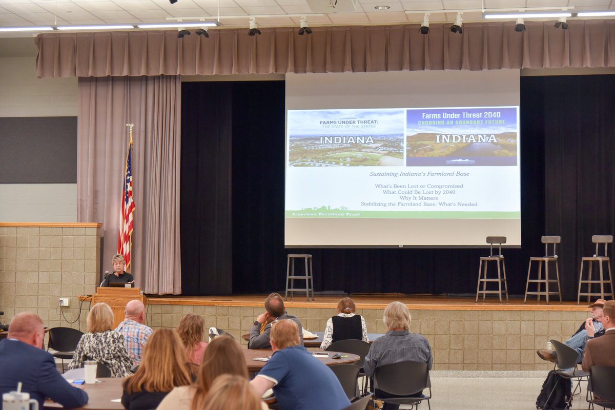 Indiana Dept of Ag (@isdagov) on Twitter photo Today, in partnership with <a href="/PurdueExtension/">Purdue Extension</a>, ISDA hosted the 2023 Indiana Land Use Summit.
Panels, breakout sessions and keynote speakers touched on topic such as key legislative session outcomes, research findings about farmland loss trends, land use regulatory tools and more. Today, in partnership with <a href="/PurdueExtension/">Purdue Extension</a>, ISDA hosted the 2023 Indiana Land Use Summit.
Panels, breakout sessions and keynote speakers touched on topic such as key legislative session outcomes, research findings about farmland loss trends, land use regulatory tools and more.