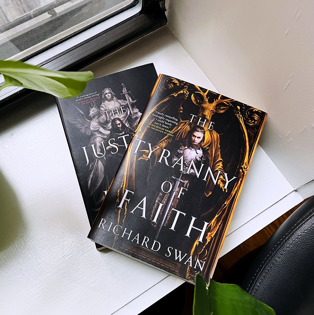 orbitbooks's tweet photo. Enter for a chance to win THE JUSTICE OF KINGS and THE TYRANNY OF FAITH by @Richard_S_Swan! To enter: like, retweet, and follow @orbitbooks.

No purchase necessary. US only. 18+. Ends at 11:59pm EST on 9/1/23. Official Twitter giveaway rules apply. https://t.co/B69t2zJf2i https://t.co/MPm4RQG6Gp