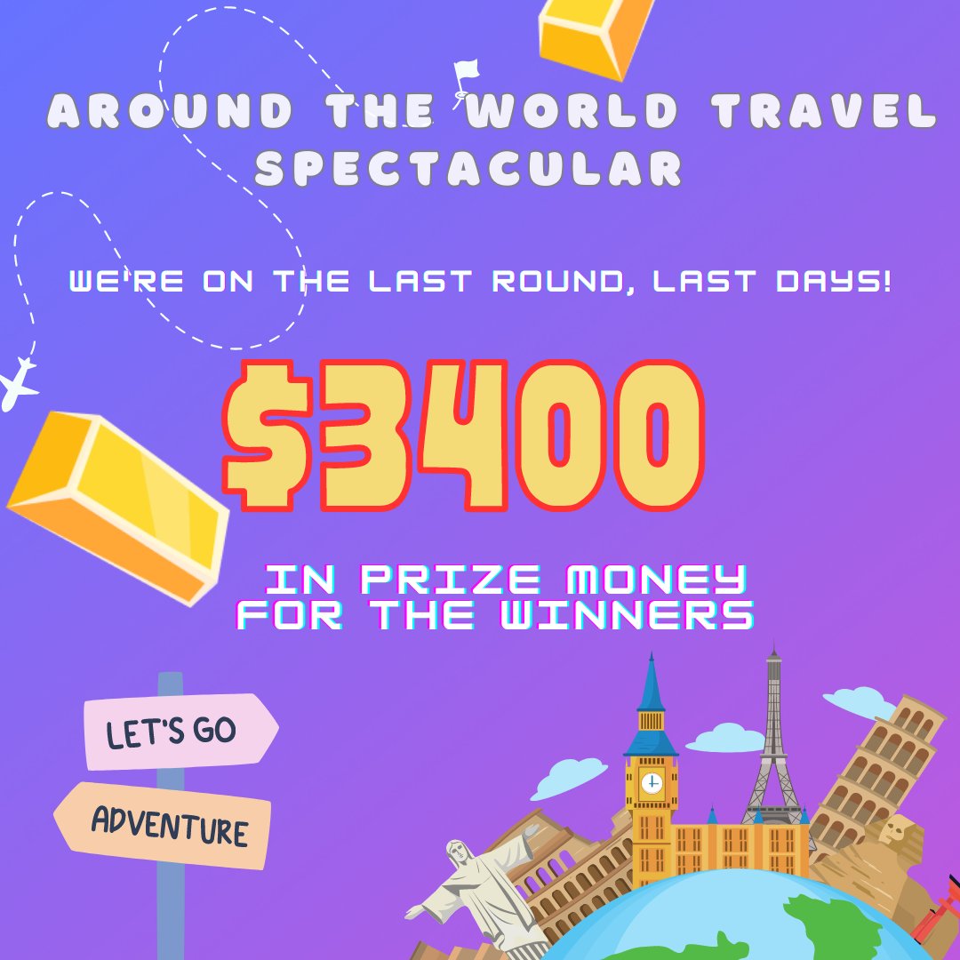 We are at the threshold of the ultimate phase in our most monumental campaign to date! Excitement is building and we’re thrilled to see how it all unfolds. Let’s refresh our memory about the rewards for this closing chapter: $3400 in total Prizes!:💰💚🛫 younowmerch.com/post/travel-sp…
