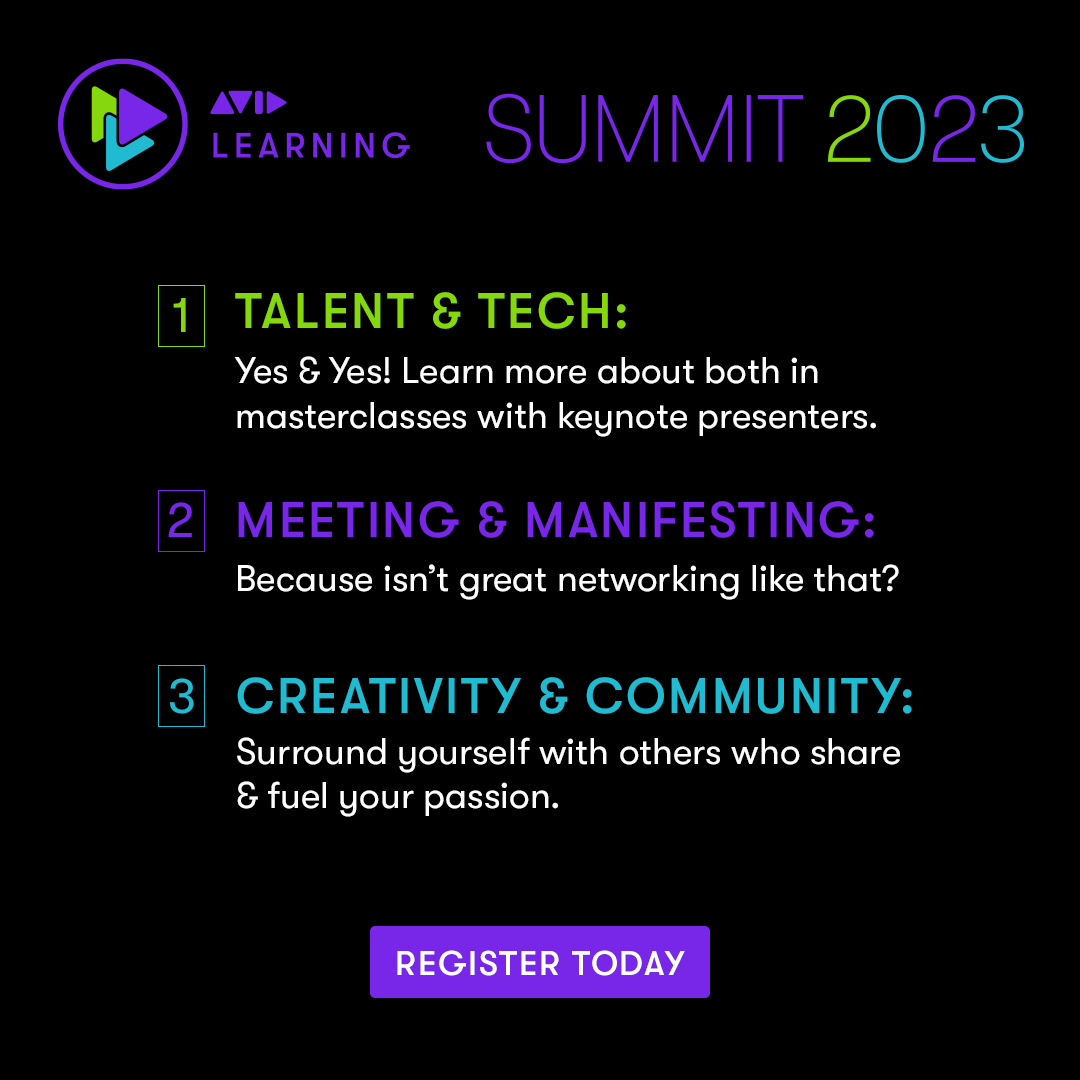 MediaComposer's tweet image. TOO MANY TO COUNT! Just a few reasons to claim your free spot at Avid Learning Summit. We can’t wait to show you the rest!
REGISTER NOW ▶️ bit.ly/3YtIas2
#avidlearningsummit #avidlearning #education