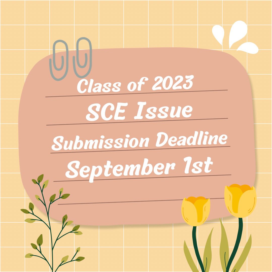 washcollreview's tweet photo. Class of 2023, it’s your last chance to submit your SCE for our senior thesis issue! Email your submissions to washcoll_review@washcoll.edu https://t.co/tqkdaSUBAD