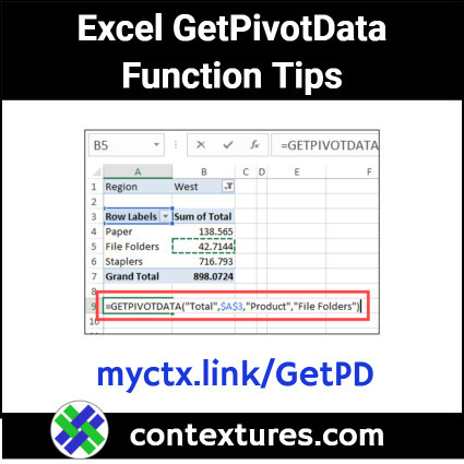 ddalgleish's tweet image. Get pivot table data with the #Excel GetPivotData Function #PivotTable #ExcelFunction