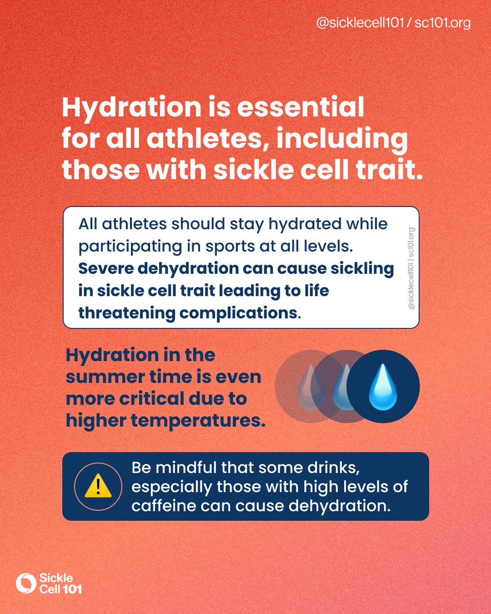 Especially during these summer months... 🥵 #Sicklecelltrait is a known risk factor associated with some potential critical complications that can also impact athletes if uninformed. #sicklecell101 #sicklecell #knowursct