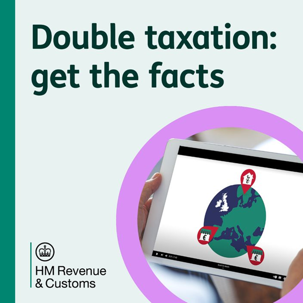HMRCgovuk's tweet photo. 🌎 UK residents generally pay tax on foreign income. You may find this income is also taxed in the country in which it arises.  

Double taxation agreements around the world prevent you paying tax twice. To learn more, watch our video: https://t.co/N5tTaA40uk https://t.co/oyxbMs6D2L