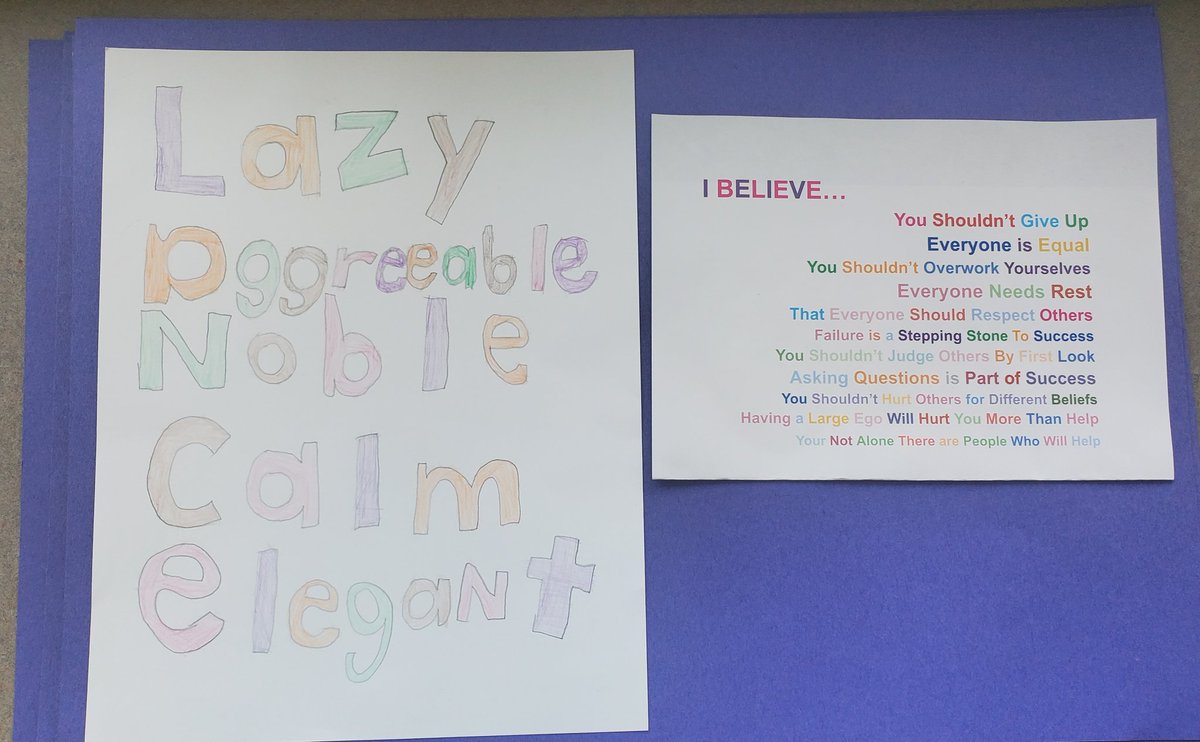 More 'Belief Statements' from our English 10 Ss! Nicely done! <a href="/MiaDiClemente/">Mia</a> <a href="/hilltopspartan/">Montour High School</a> <a href="/MrsKCrawshaw/">Kylee Crawshaw</a>