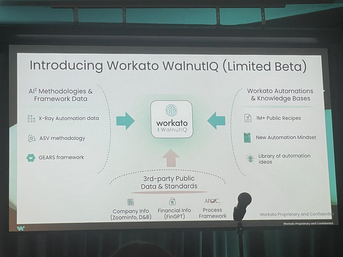 chrishaleua's tweet image. Workato put all these powerful AI options under a unified offering called Walnut IQ #workatoautomate