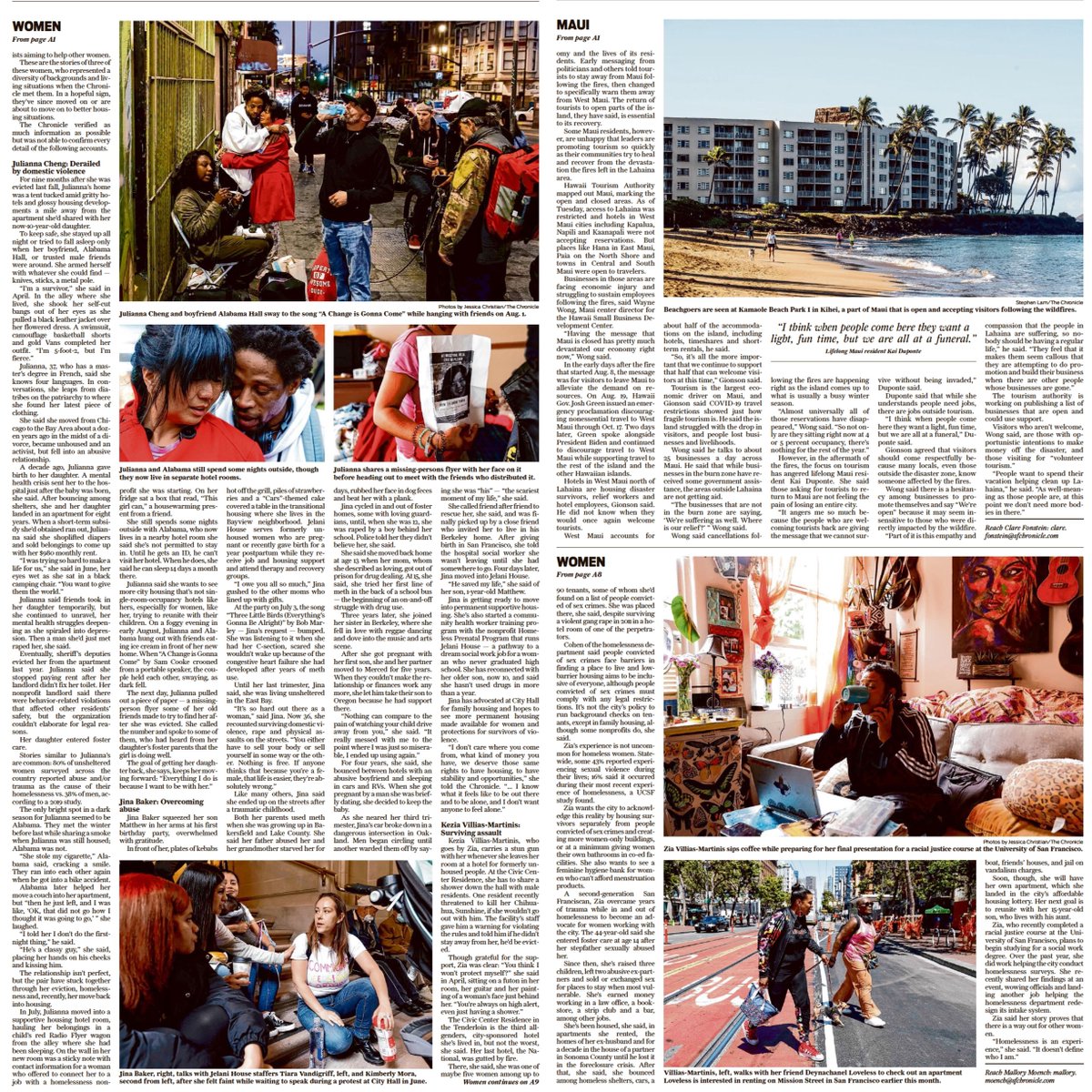 Today's <a href="/sfchronicle/">San Francisco Chronicle</a> front page features harrowing stories from women who've experienced homelessness in San Francisco written by <a href="/mallorymoench/">Mallory Moench</a> with photos by me. If you missed it, read the full story here bit.ly/45ry8dL