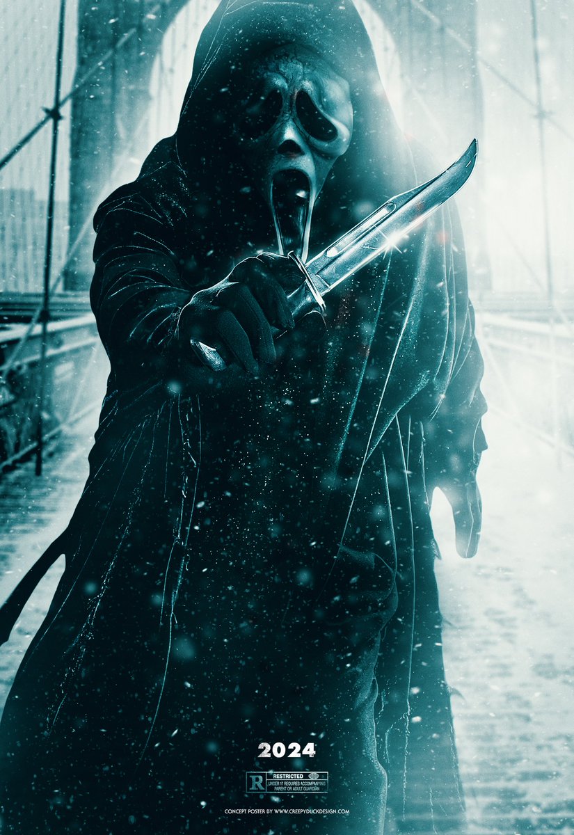 creepyduckart's tweet image. Winter in the City! #screamVII #Ghostface 🩸🔪🌨