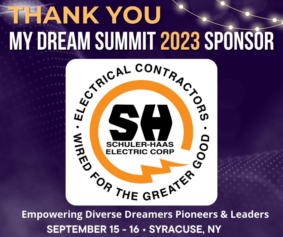 mydreamsummit22's tweet photo. 🌟 A HUGE shoutout and heartfelt THANK YOU to Schuler-Haas Electric for powering our vision and being a pivotal sponsor of #MyDreamSummit2023! Your support electrifies our mission and lights up our path to success. 🔌💡 #Gratitude #PartnersInDreams https://t.co/VSeoH5G5RT
