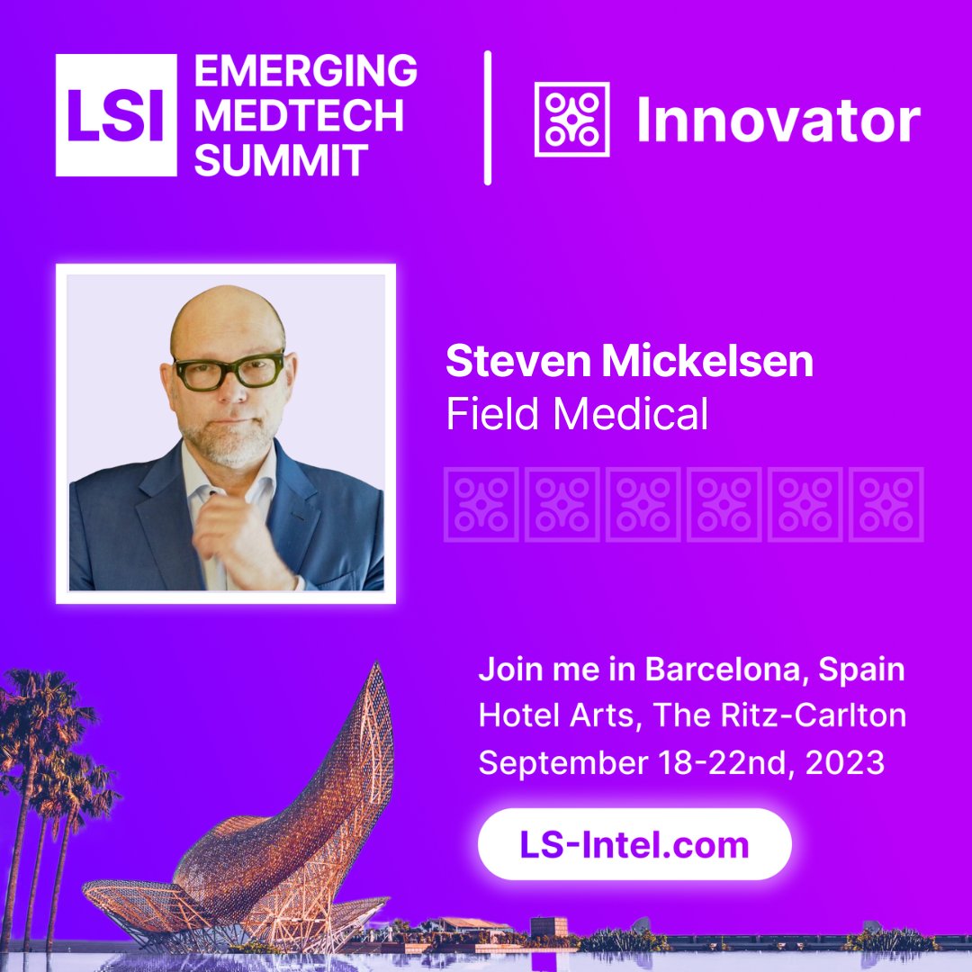 lsintelligence's tweet photo. Field Medical (#LSIEurope23 Innovator) is pioneering the next generation of pulsed electric field ablation technology built around its proprietary FieldBendingTM technology.

Dr. Steven Mickelsen has been selected to present Field Medical at LSI Europe ‘23 in Barcelona, Spain. https://t.co/PH3Vzeo3Ii