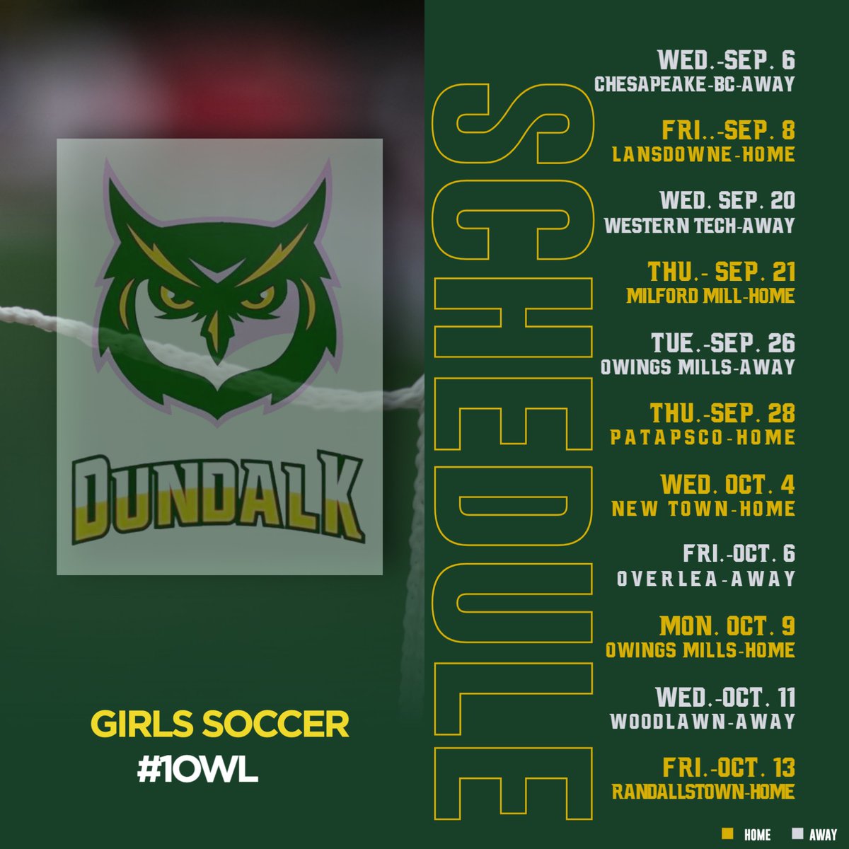 Dundalk HS Athletics (@owlathletics) on Twitter photo Most teams begin their regular seasons between September 1 and September 6! <a href="/DundalkHigh/">Dundalk High School</a> Girls Soccer Schedule is below Most teams begin their regular seasons between September 1 and September 6! <a href="/DundalkHigh/">Dundalk High School</a> Girls Soccer Schedule is below