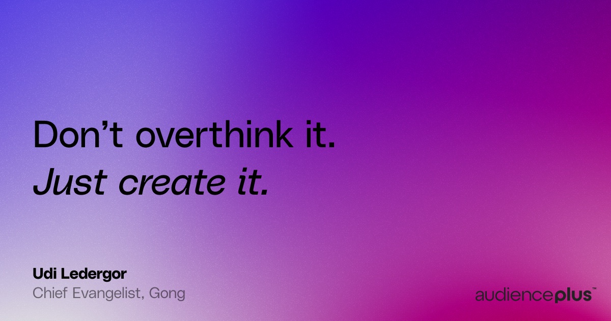 💫  A little #WednesdayWisdom from @Ledergor, Chief Evangelist at <a href="/Gong_io/">Gong</a>  💬

#b2b #marketing #media #content