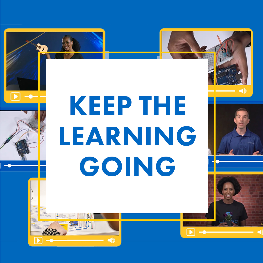 Keep the learning going with our new subscription service! Now 20% off your first month with code: LD20. 
👉Reusable Electronics Project Kit 
👉Expert Guided Video Tutorials
👉Step-By-Step Instructions
👉LINGO as a Learning Tool
Learn more + sign-up at ow.ly/3ow550PpeW9 🤖